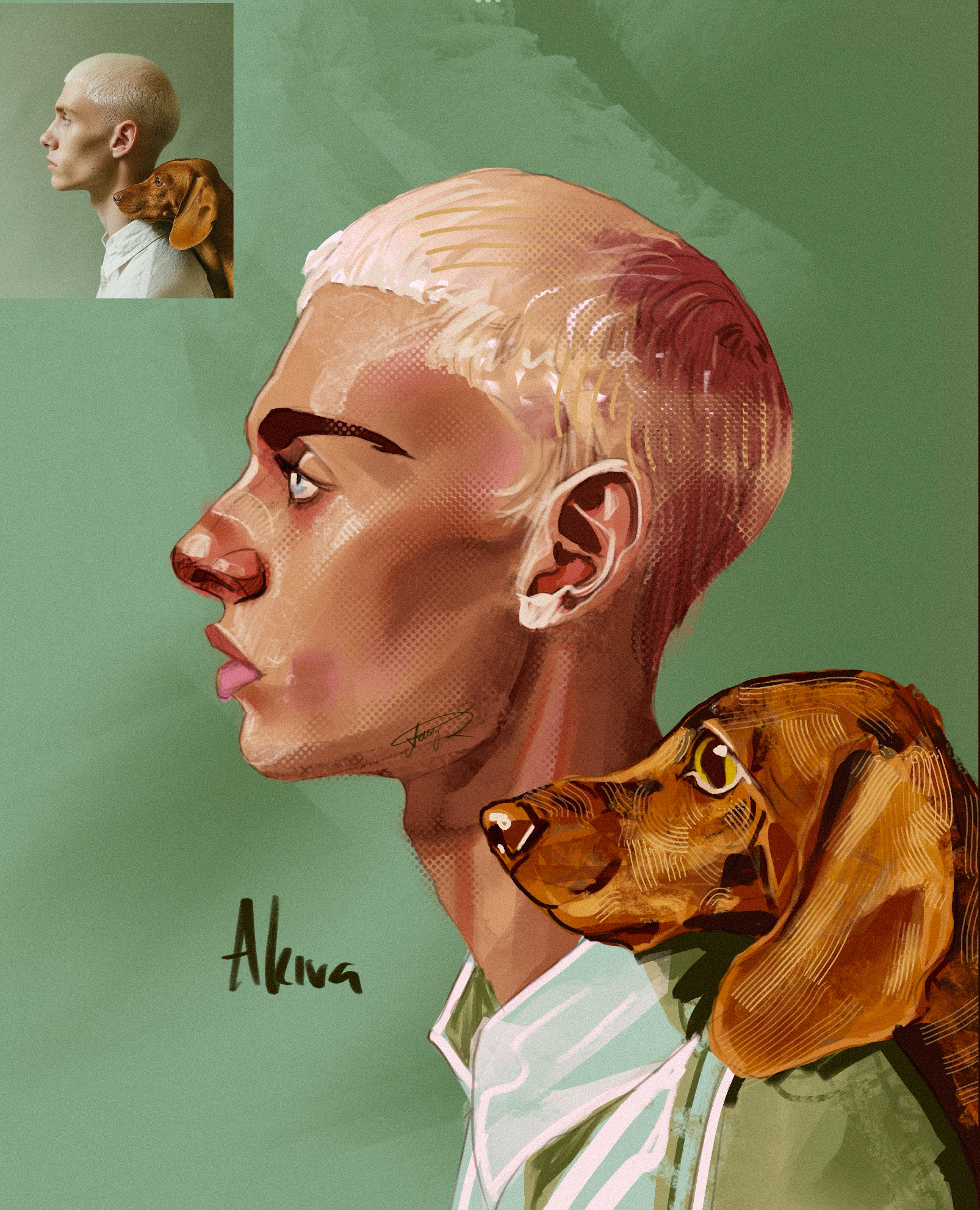 pet and owner portrait